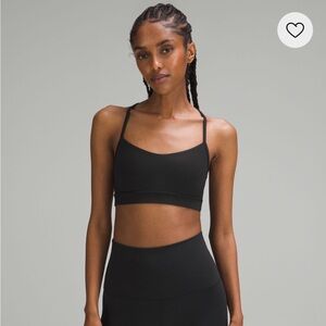 Lululemon Flow Y Sports Bra Sz 4 in Black